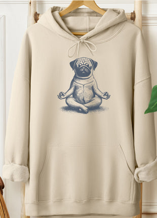 Pug Meditate Yoga Hoodie