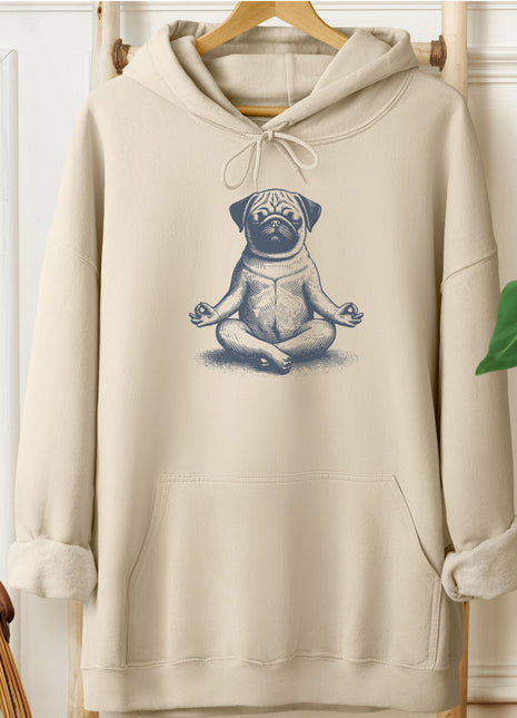 Pug Meditate Yoga Hoodie