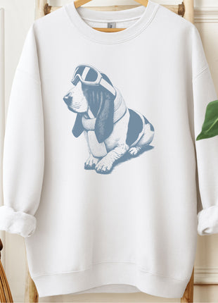 Basset Hound Winter Sport Sweatshirt