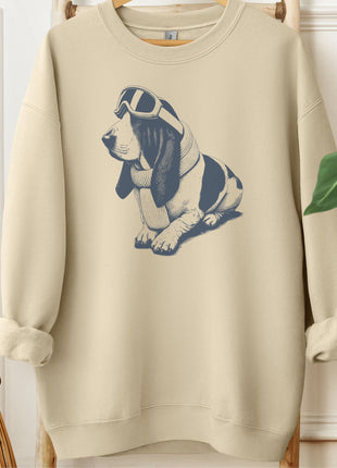 Basset Hound Winter Sport Sweatshirt