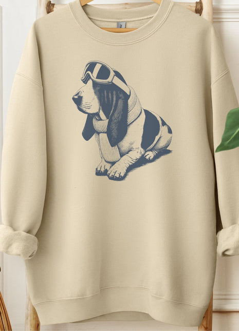 Basset Hound Winter Sport Sweatshirt