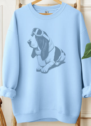 Basset Hound Winter Sport Sweatshirt