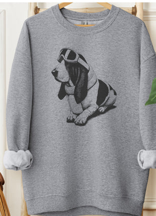 Basset Hound Winter Sport Sweatshirt