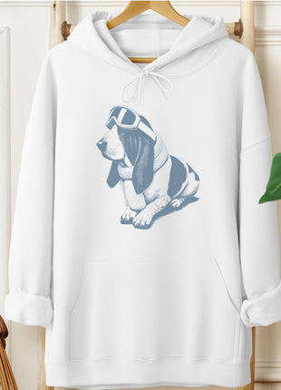 Basset Hound Winter Sport Hoodie
