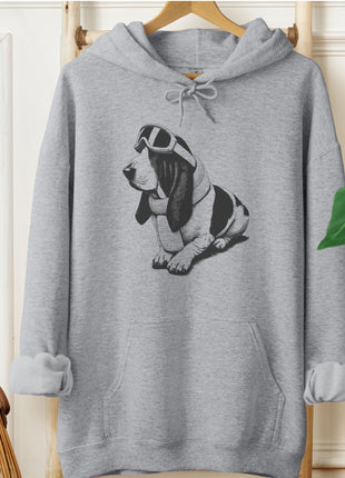 Basset Hound Winter Sport Hoodie