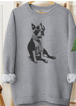 Boston Terrier Winter Sport Sweatshirt