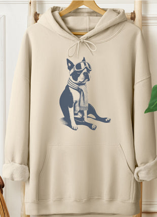 Boston Terrier Winter Sport Hoodie
