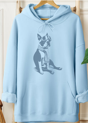 Boston Terrier Winter Sport Hoodie