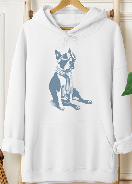 Boston Terrier Winter Sport Hoodie