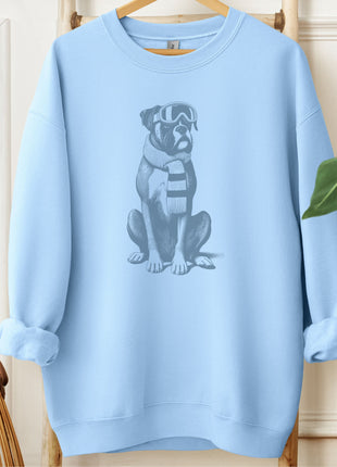 Boxer Dog Winter Sport Sweatshirt