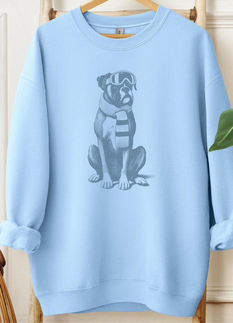 Boxer Dog Winter Sport Sweatshirt