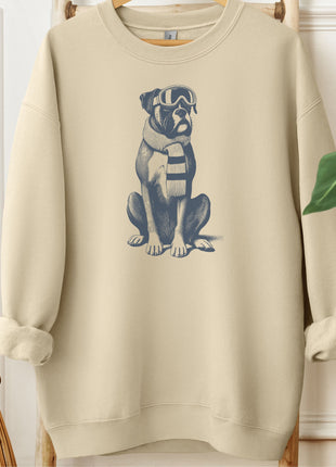 Boxer Dog Winter Sport Sweatshirt