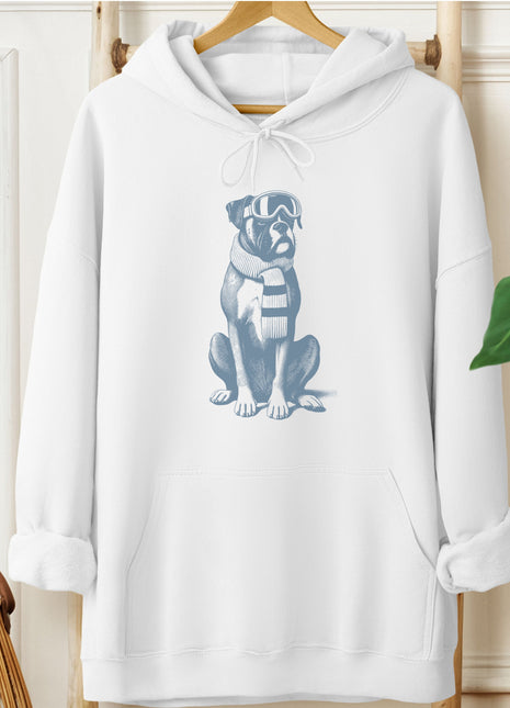 Boxer Dog Winter Sport Hoodie