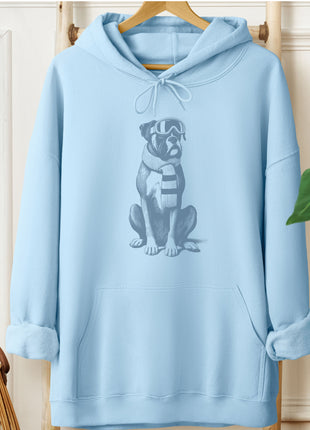Boxer Dog Winter Sport Hoodie