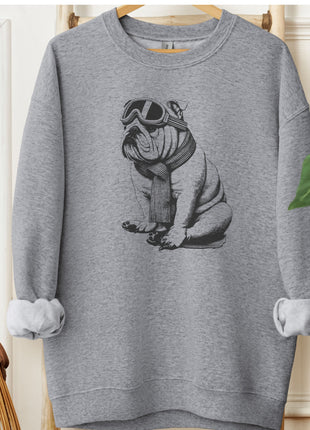 English Bulldog Winter Sport Sweatshirt