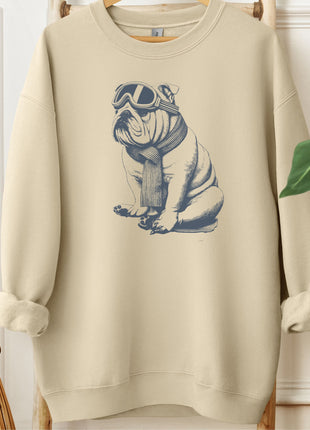English Bulldog Winter Sport Sweatshirt