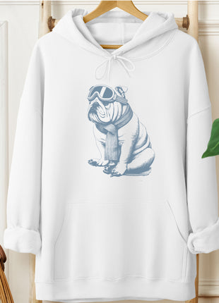 English Bulldog Winter Sport Hoodie