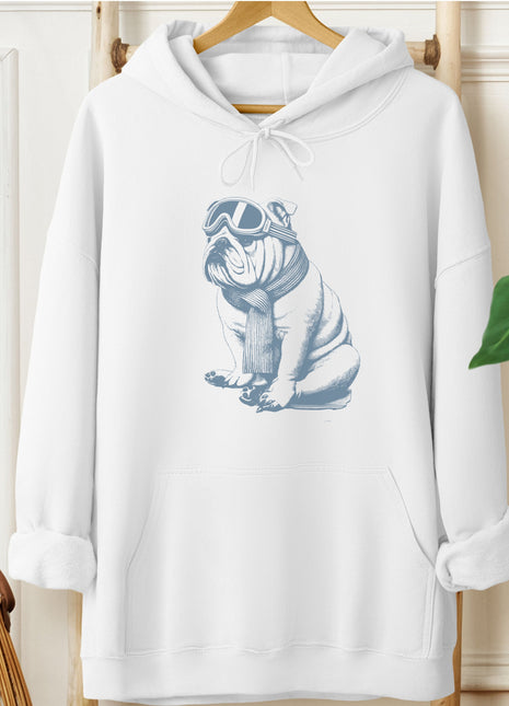 English Bulldog Winter Sport Hoodie