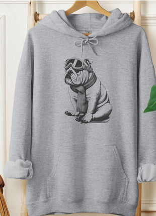 English Bulldog Winter Sport Hoodie