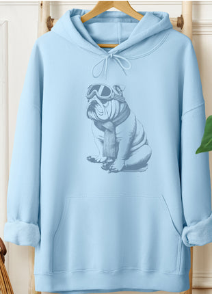 English Bulldog Winter Sport Hoodie