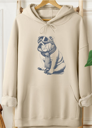 English Bulldog Winter Sport Hoodie