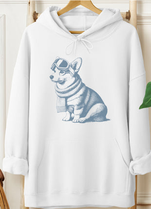 Corgi Winter Sport Hoodie