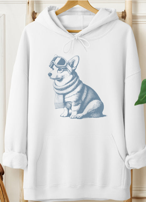 Corgi Winter Sport Hoodie