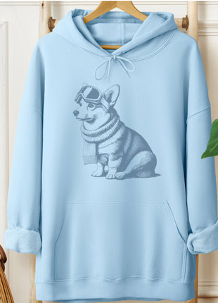 Corgi Winter Sport Hoodie