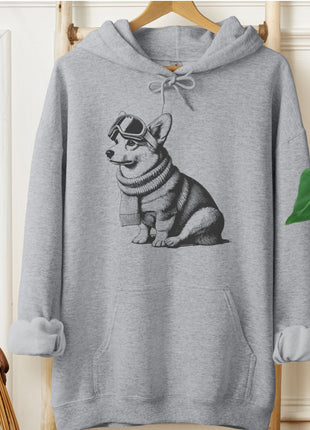 Corgi Winter Sport Hoodie
