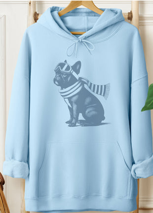 French Bulldog Frenchie Winter Sport Hoodie