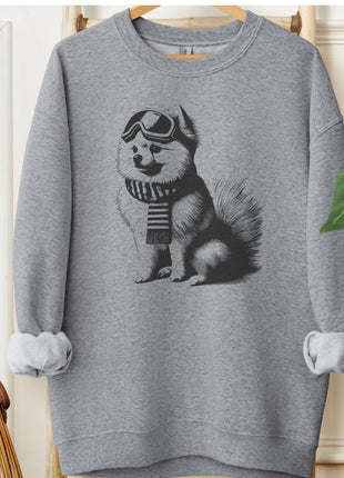 Pomeranian Winter Sport Sweatshirt