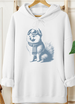 Pomeranian Winter Sport Hoodie