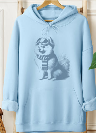 Pomeranian Winter Sport Hoodie