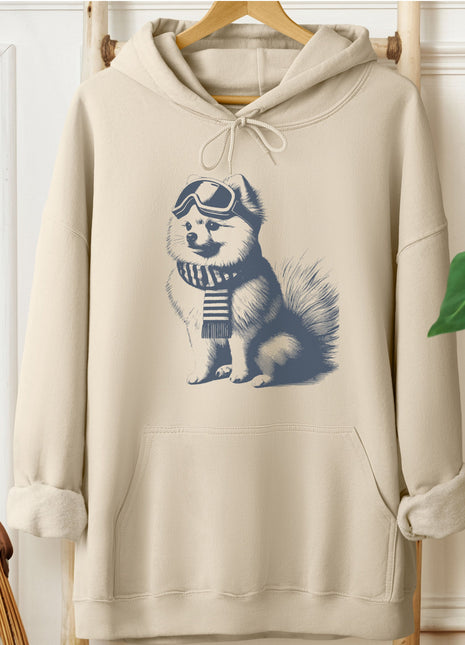 Pomeranian Winter Sport Hoodie