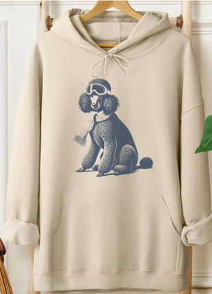 Poodle Winter Sport Hoodie