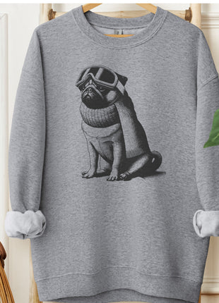Pug Winter Sport Sweatshirt