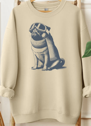 Pug Winter Sport Sweatshirt