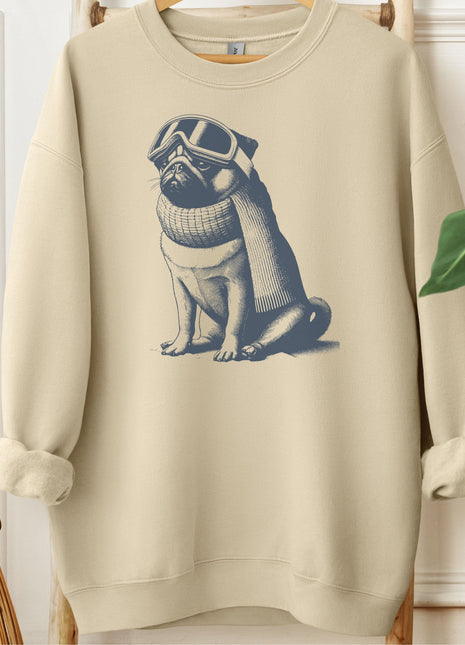 Pug Winter Sport Sweatshirt