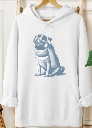 Pug Winter Sport Hoodie