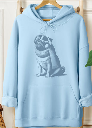 Pug Winter Sport Hoodie