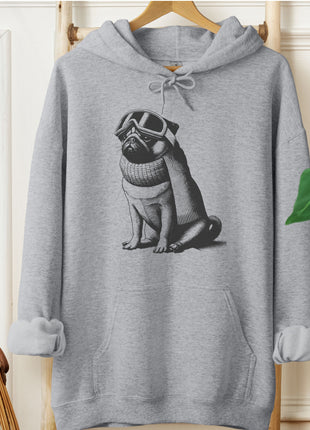 Pug Winter Sport Hoodie