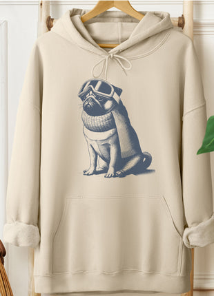 Pug Winter Sport Hoodie