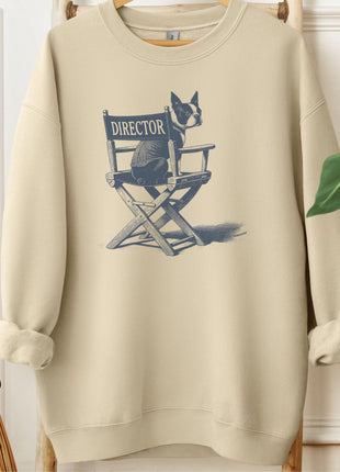 Boston Terrier Director Chair Sweatshirt