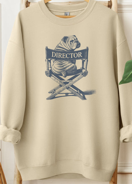 English Bulldog Director Chair Sweatshirt