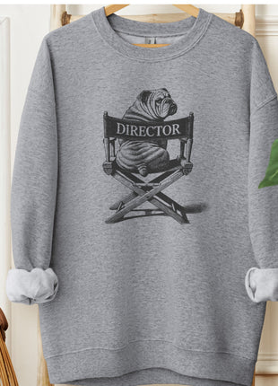 English Bulldog Director Chair Sweatshirt