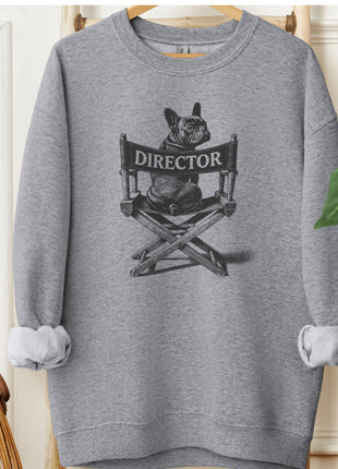 French Bulldog Frenchie Director Chair Sweatshirt