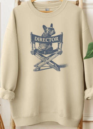 French Bulldog Frenchie Director Chair Sweatshirt