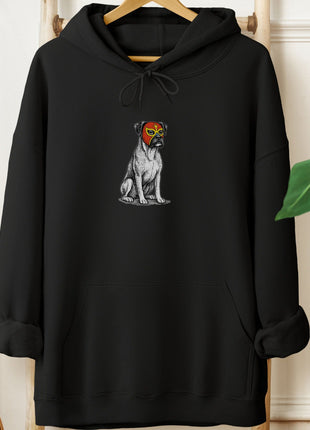 Boxer Dog Luchador Hoodie
