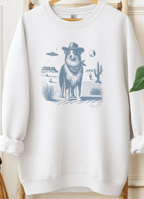 Australian Shepherd Aussie Cowboy UFO Sweatshirt