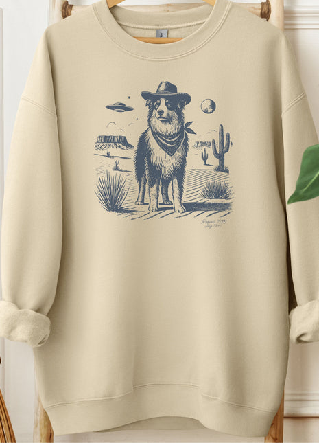 Australian Shepherd Aussie Cowboy UFO Sweatshirt